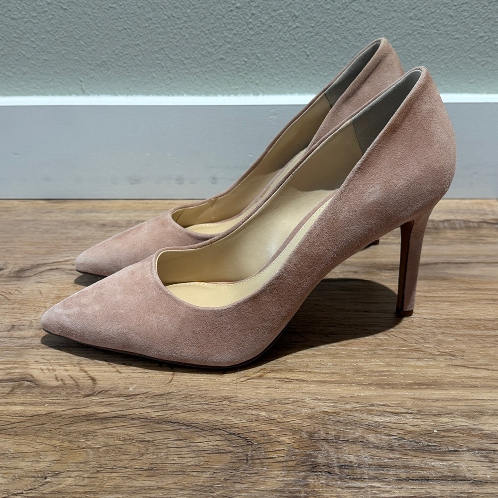 Vince Camuto Pink Suede Pointed Toe Stiletto Heel